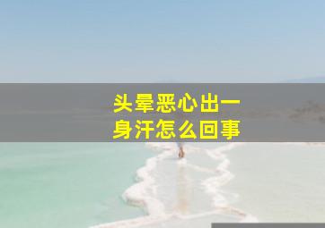 头晕恶心出一身汗怎么回事