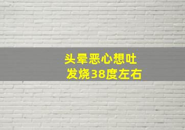 头晕恶心想吐发烧38度左右