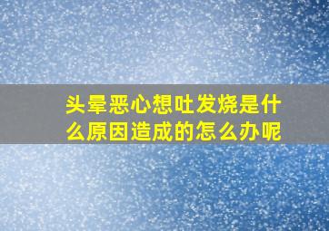 头晕恶心想吐发烧是什么原因造成的怎么办呢