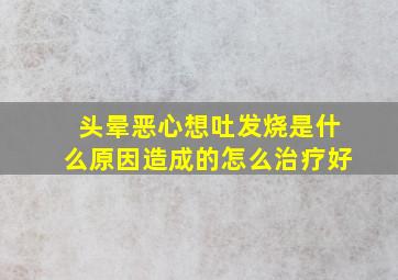 头晕恶心想吐发烧是什么原因造成的怎么治疗好