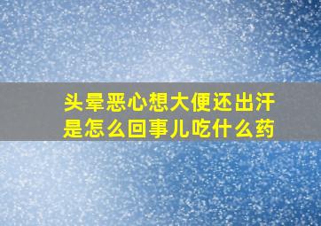 头晕恶心想大便还出汗是怎么回事儿吃什么药