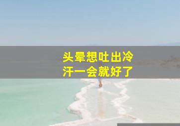 头晕想吐出冷汗一会就好了