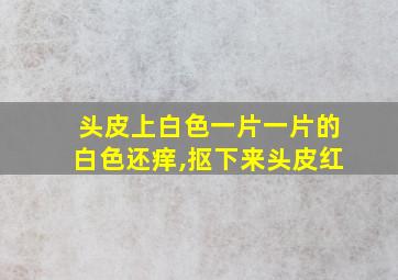 头皮上白色一片一片的白色还痒,抠下来头皮红