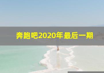 奔跑吧2020年最后一期