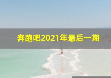 奔跑吧2021年最后一期