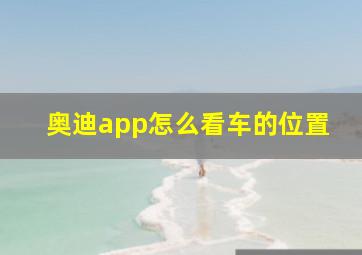 奥迪app怎么看车的位置