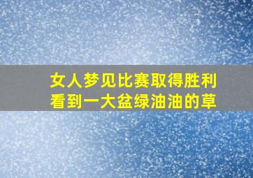 女人梦见比赛取得胜利看到一大盆绿油油的草