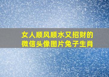 女人顺风顺水又招财的微信头像图片兔子生肖