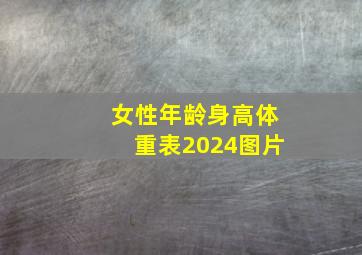 女性年龄身高体重表2024图片