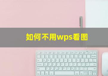 如何不用wps看图