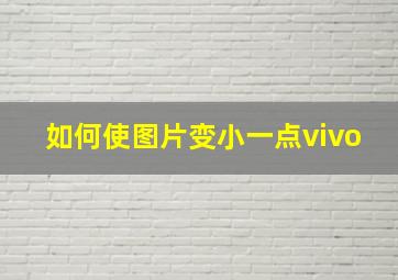 如何使图片变小一点vivo