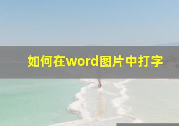 如何在word图片中打字