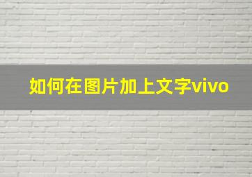 如何在图片加上文字vivo