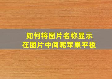 如何将图片名称显示在图片中间呢苹果平板