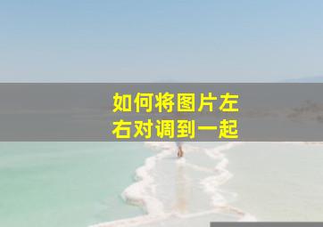 如何将图片左右对调到一起