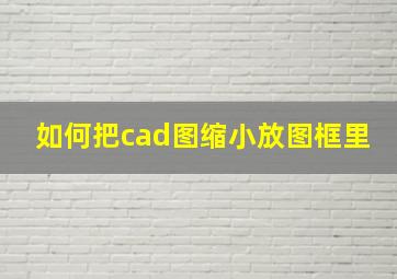 如何把cad图缩小放图框里