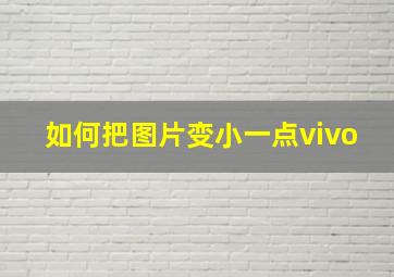 如何把图片变小一点vivo