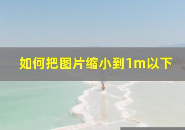 如何把图片缩小到1m以下