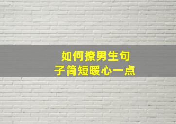 如何撩男生句子简短暖心一点