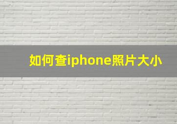 如何查iphone照片大小