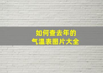 如何查去年的气温表图片大全