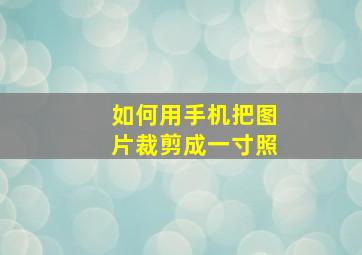 如何用手机把图片裁剪成一寸照