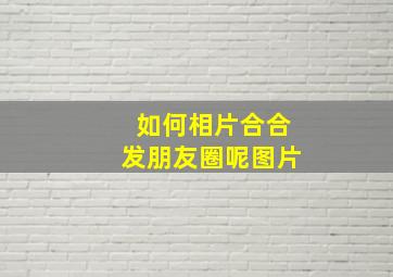 如何相片合合发朋友圈呢图片