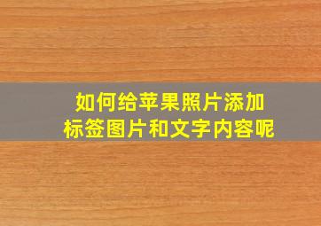 如何给苹果照片添加标签图片和文字内容呢