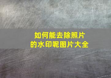 如何能去除照片的水印呢图片大全