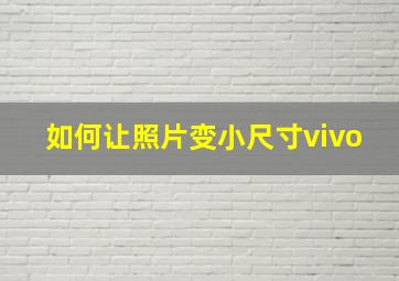 如何让照片变小尺寸vivo