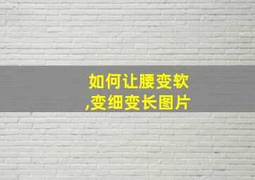 如何让腰变软,变细变长图片