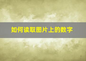 如何读取图片上的数字