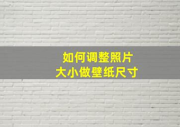 如何调整照片大小做壁纸尺寸