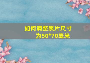 如何调整照片尺寸为50*70毫米