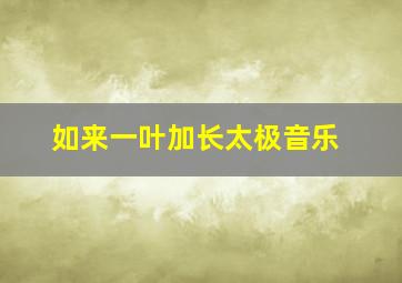 如来一叶加长太极音乐