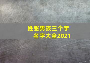 姓张男孩三个字名字大全2021