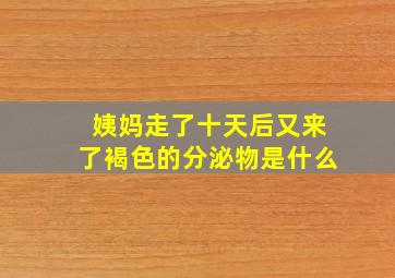 姨妈走了十天后又来了褐色的分泌物是什么