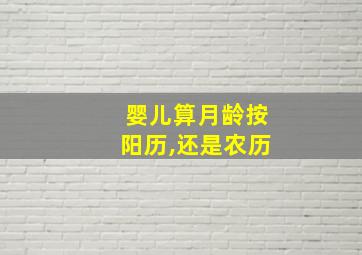 婴儿算月龄按阳历,还是农历