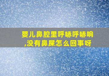 婴儿鼻腔里呼哧呼哧响,没有鼻屎怎么回事呀