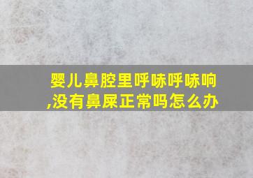 婴儿鼻腔里呼哧呼哧响,没有鼻屎正常吗怎么办