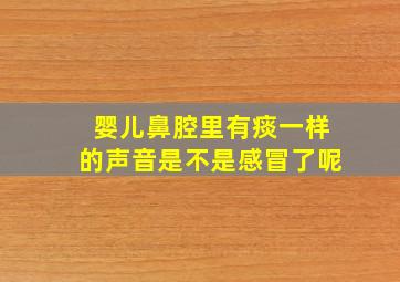 婴儿鼻腔里有痰一样的声音是不是感冒了呢