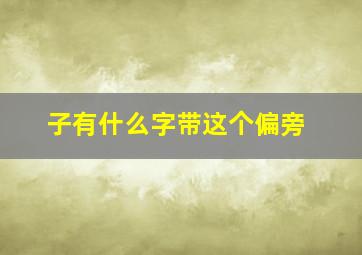 子有什么字带这个偏旁