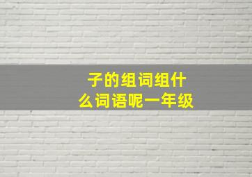 子的组词组什么词语呢一年级