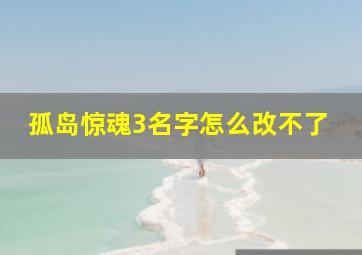 孤岛惊魂3名字怎么改不了