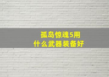 孤岛惊魂5用什么武器装备好