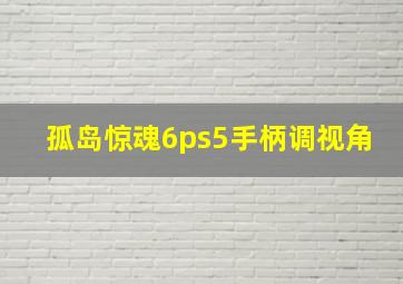 孤岛惊魂6ps5手柄调视角