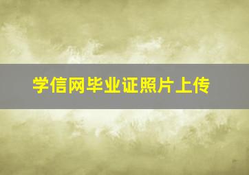 学信网毕业证照片上传