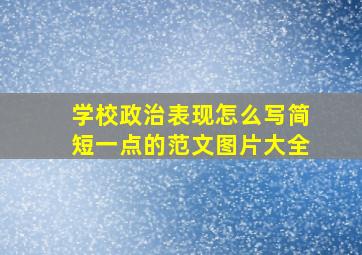 学校政治表现怎么写简短一点的范文图片大全