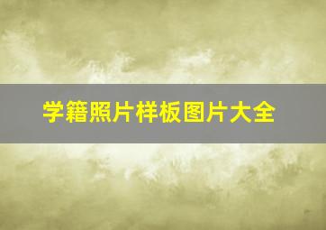 学籍照片样板图片大全