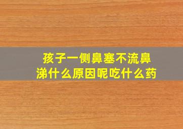 孩子一侧鼻塞不流鼻涕什么原因呢吃什么药